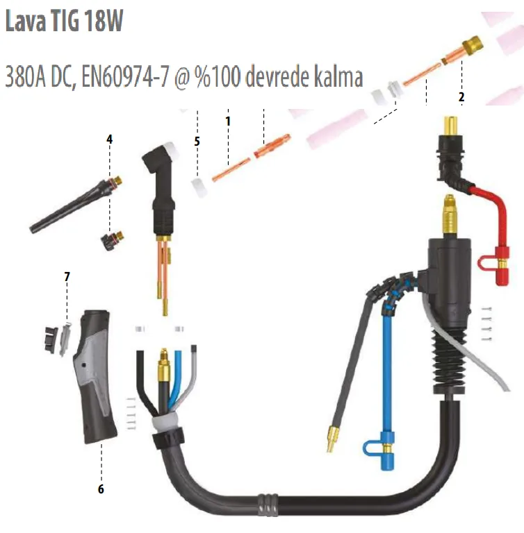 Lava TIG 18w Parça Şeması